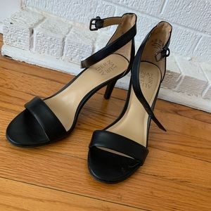 Strappy black heels